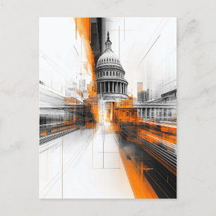 Postale Carte Cityscape du Capitole américain Washington D