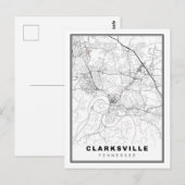 Postale Carte Clarksville (Devant / Derrière)