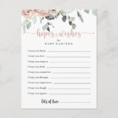 Postale Carte classique Baby shower Rose Rose (Devant)