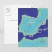 Postale Carte Classique De L'Espagne (Devant / Derrière)