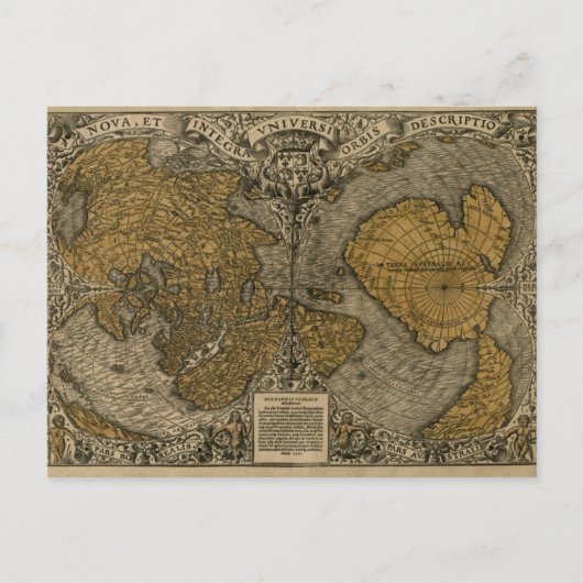 Postale Carte classique du monde médiéval antique par Oron (Devant)