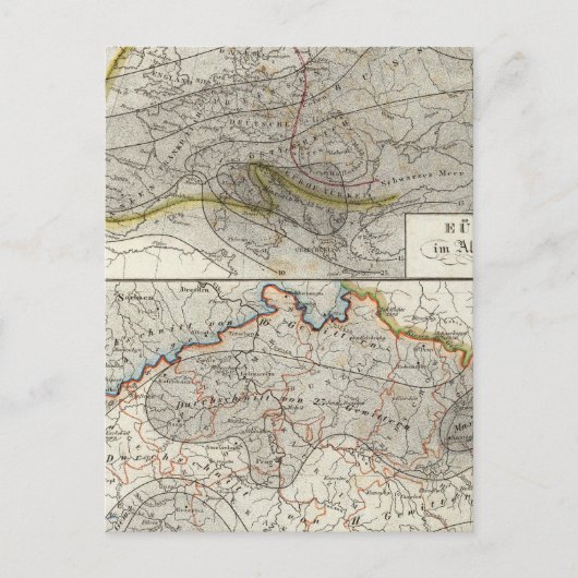 Postale Carte climatique de l'Europe (Devant)