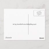 Postale Carte Cloud rose (Dos)