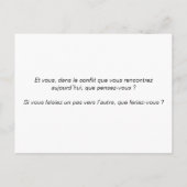 Postale Carte coaching "Changement, qui fera le 1er pas ?" (Dos)
