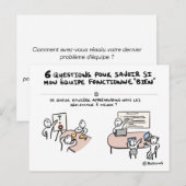 Postale Carte coaching d'équipe "3/6 : Réflexion" (Devant / Derrière)