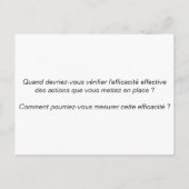 Postale Carte coaching d'équipe "5/6 : Suivi des actions" (Dos)