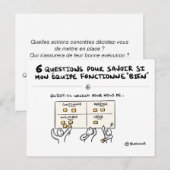 Postale Carte coaching d'équipe "6/6 : Action !" (Devant / Derrière)