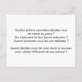 Postale Carte coaching d'équipe "6/6 : Action !" (Dos)