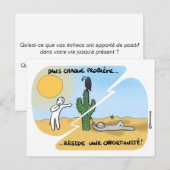 Postale Carte coaching "Remerciez vos problèmes" (Devant / Derrière)