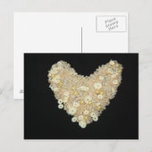 Postale Carte Coeur Crème (Devant / Derrière)