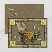 Postale Carte Collecteur d'abeille miel (Devant / Derrière)