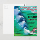 Postale Carte Colorado USA (Devant / Derrière)
