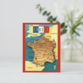 Postale Carte colorée de France (Debout devant)