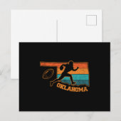 Postale Carte colorée de l'État de l'Oklahoma (Devant / Derrière)