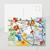 Postale Carte colorée de Riverside - Californie  (Devant / Derrière)