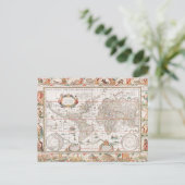 Postale Carte colorée du monde antique (Debout devant)