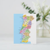 Postale Carte colorée du Portugal (Debout devant)