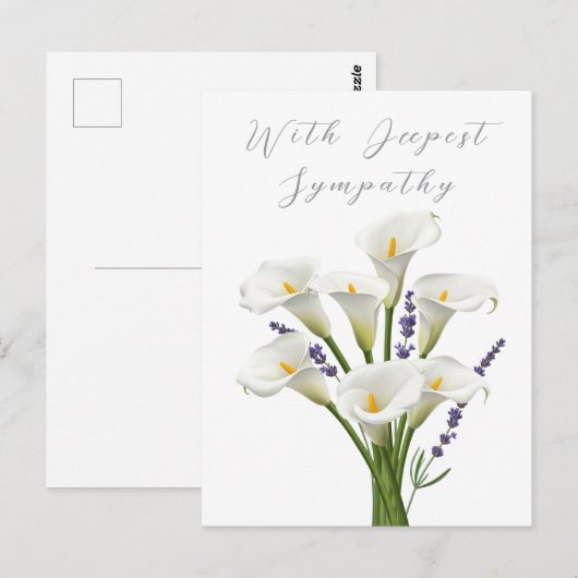 Postale Carte commémorative Sympathy (Devant / Derrière)