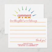 Postale carte commentaire arc-en-cielBurst (Devant / Derrière)