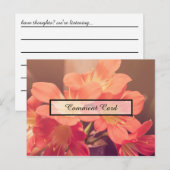 Postale carte commentaire belles fleurs (Devant / Derrière)