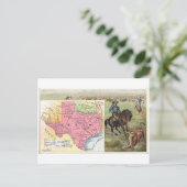 Postale Carte commerciale Vintage Texas 1889 (Debout devant)