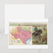 Postale Carte commerciale Vintage Texas 1889 (Devant / Derrière)