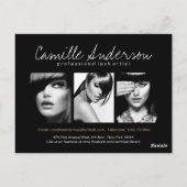 Postale Carte Comp Artiste Gold et Black Lash (Dos)