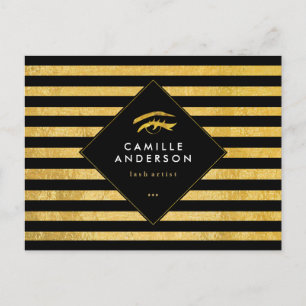 Postale Carte Comp Artiste Gold et Black Lash