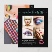 Postale Carte Comp Artiste maquillage (Devant / Derrière)