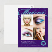 Postale Carte Comp Artiste maquillage (Devant / Derrière)