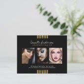 Postale Carte comp d'art moderne Gold et Black Maquillage (Debout devant)