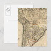 Postale Carte composite de l'Amérique du Sud (Devant / Derrière)