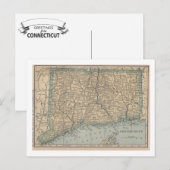 Postale Carte Connecticut (Devant / Derrière)