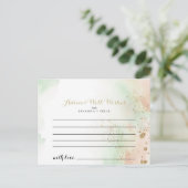 Postale Carte conseil Mariage Watercolor Gold Confetti (Debout devant)