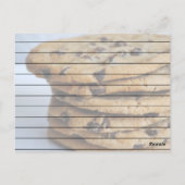 Postale Carte Cookies à puces de chocolat (Dos)
