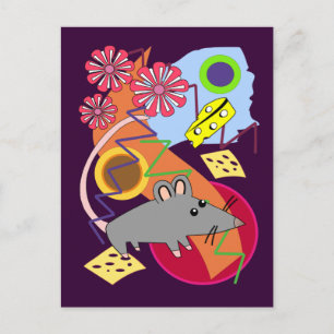 Postale Carte cool La Souris Heureuse