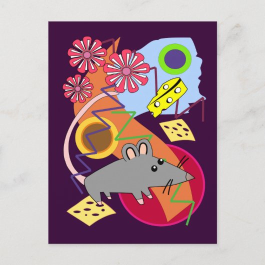 Postale Carte cool La Souris Heureuse (Devant)