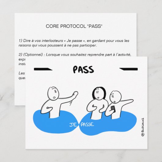Postale Carte Core Protocol : Pass (Devant / Derrière)