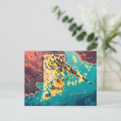 Postale Carte côtière de Rhode Island (Debout devant)