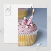 Postale Carte Cupcake Anniversaire (Devant / Derrière)