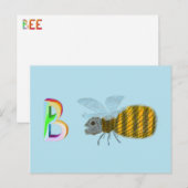 Postale Carte d'abeilles (Devant / Derrière)