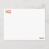 Postale Carte d'abeilles (Dos)