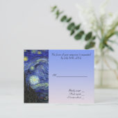 Postale Carte d'acceptation mariage, van gogh starry night (Debout devant)