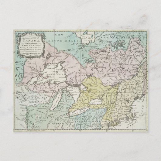 Postale Carte d'accès du Canada 1761 (Devant)