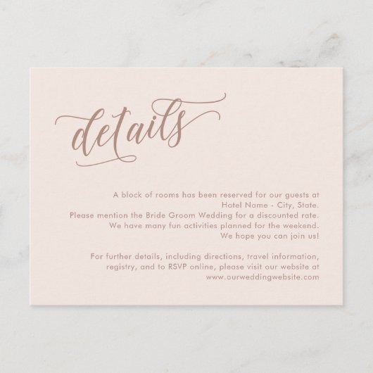 Postale Carte d'accompagnement modifiable à couleur pour l (Devant)