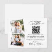 Postale Carte d'accompagnement photo de site web minimalis (Devant / Derrière)