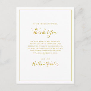Postale Carte d'accueil en Merci blanc de Noël simple