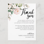 Postale Carte d'accueil en Merci rose vif (Devant)