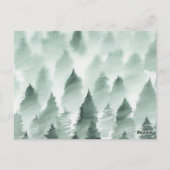 Postale Carte d'accueil pour le Merci vert et or (Dos)