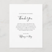 Postale Carte d'accueil simple et élégante en Merci (Devant)